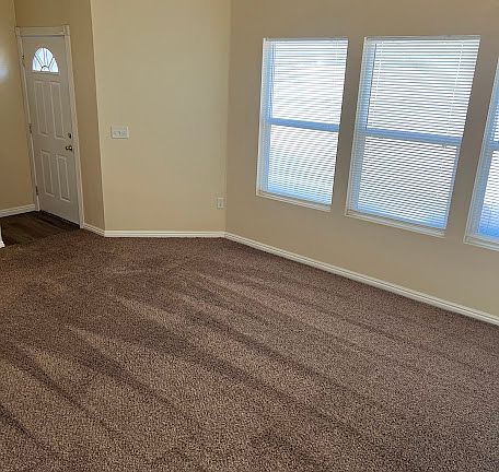 Living room and entry door
