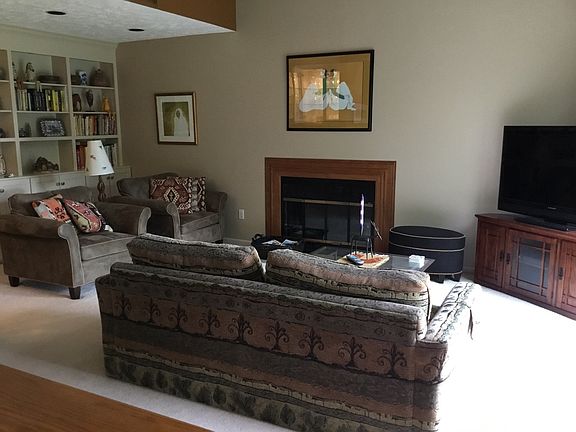 Living room with fireplace