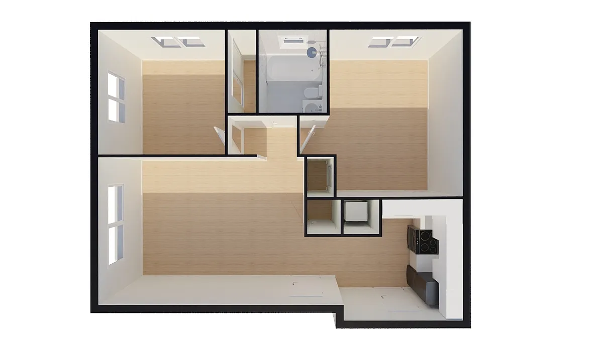 Floor plan 2 Bed