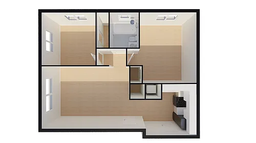 Floor plan 2 Bed