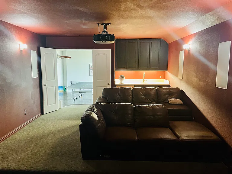 Theatre Room /w Sink + Cabinets