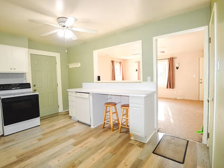 Kitchen Opens to Living Room