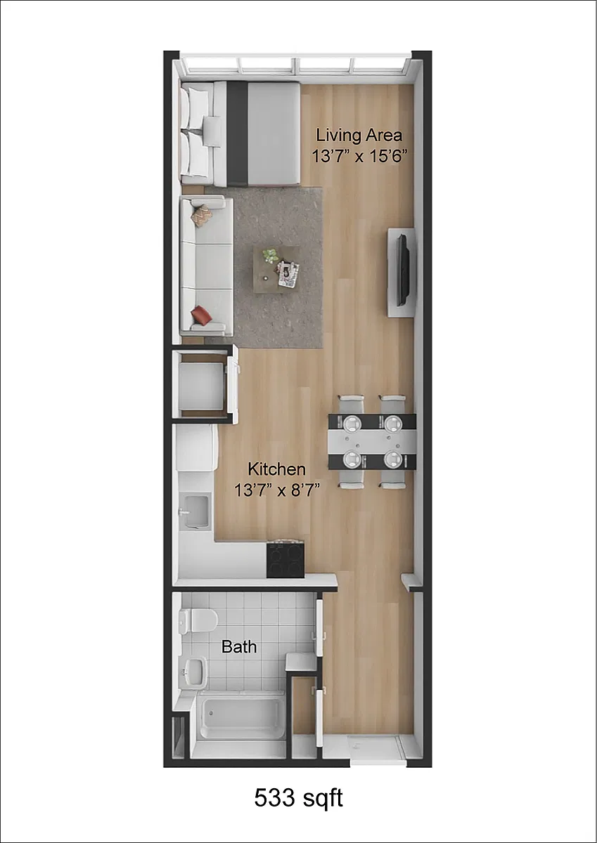 Floor plan Studio - 03 Line