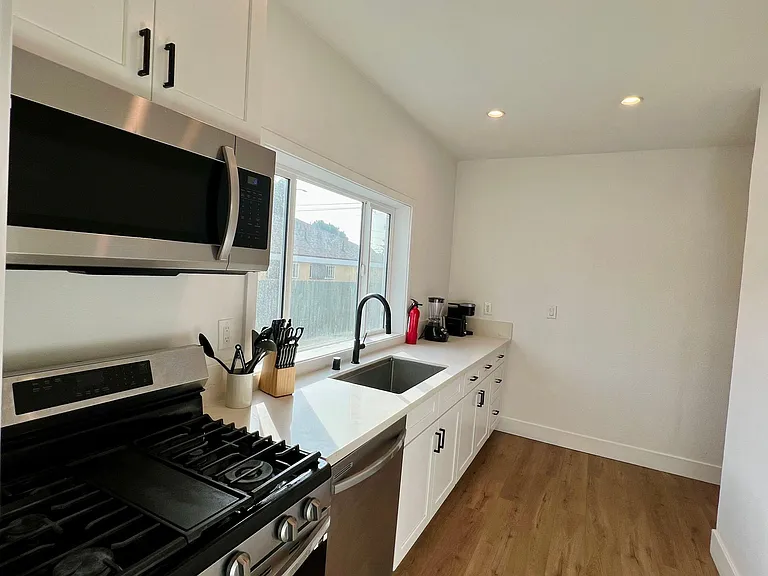 Kitchen View B; Locked pantries coming soon for extra storage