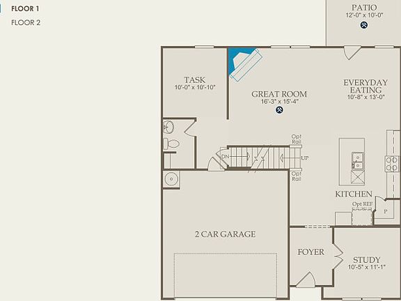 Hampton Floor Plan, Quick Move-In Home, Floor 1