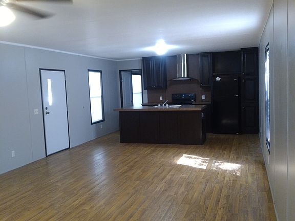 Big open living room into kitchen