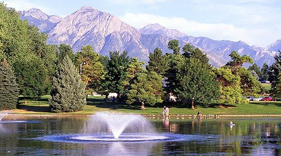 Liberty Park pond, just a few minutes' walk from the home.
