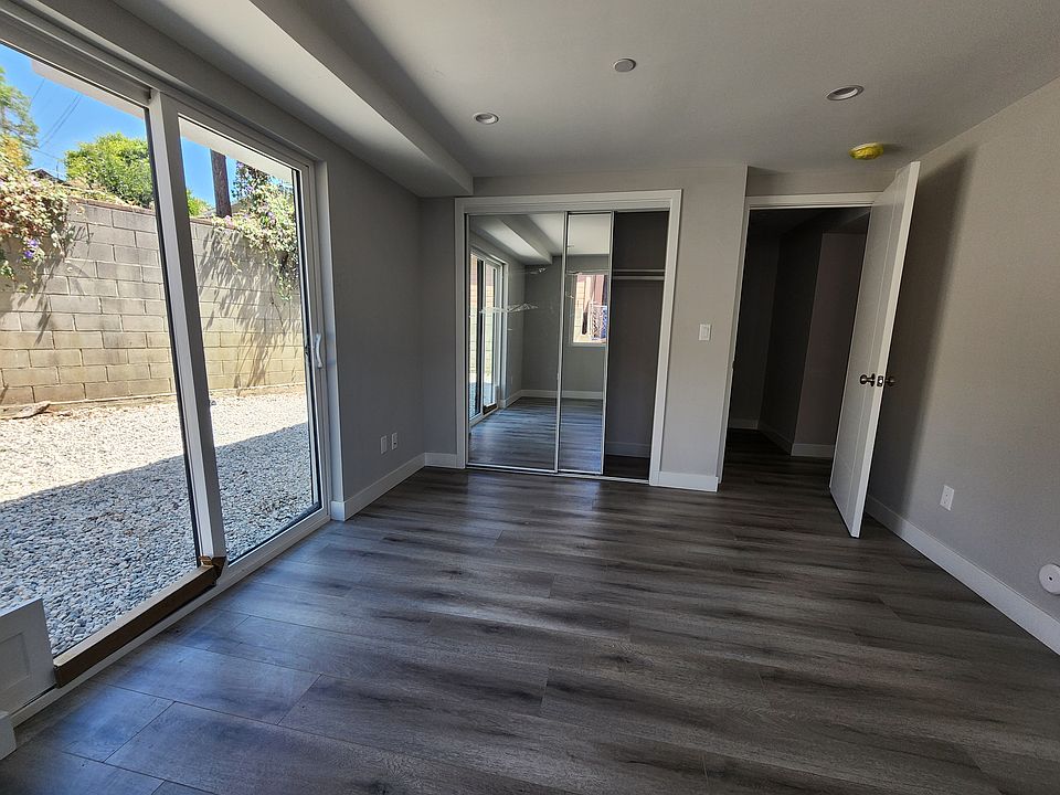Room with bathroom.