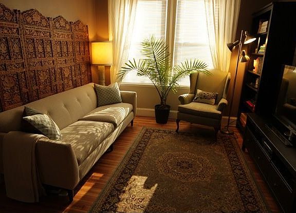 Living room at dusk