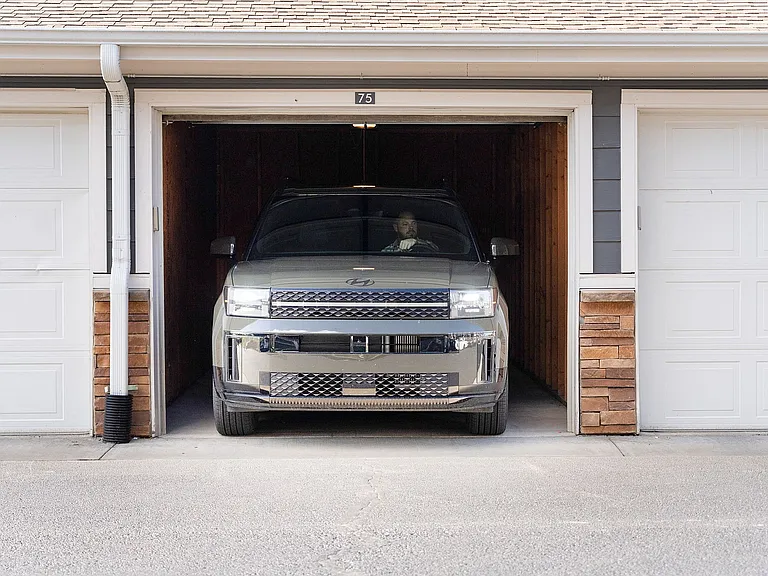 The private garages at Kinsley Forest Apartments can comfortably fit large pickup trucks and SUVs.