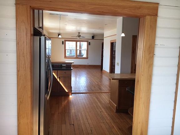 Breakfast nook looking through kitchen into dining/living room.