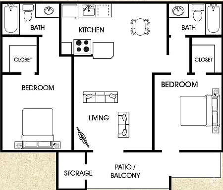 Floor plan 2x2-AR3
