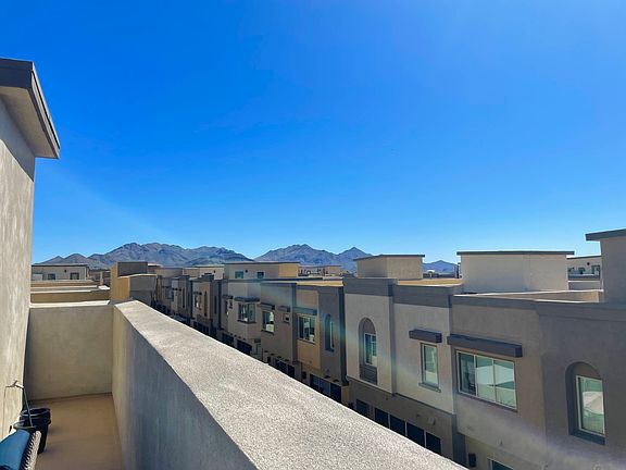 Mountain views from rooftop.