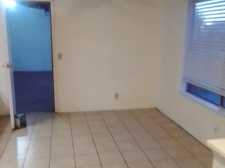 Tiled dining area for easy clean up.