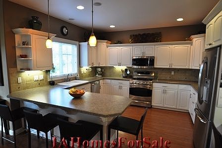Large Kitchen with stainless steel appliances