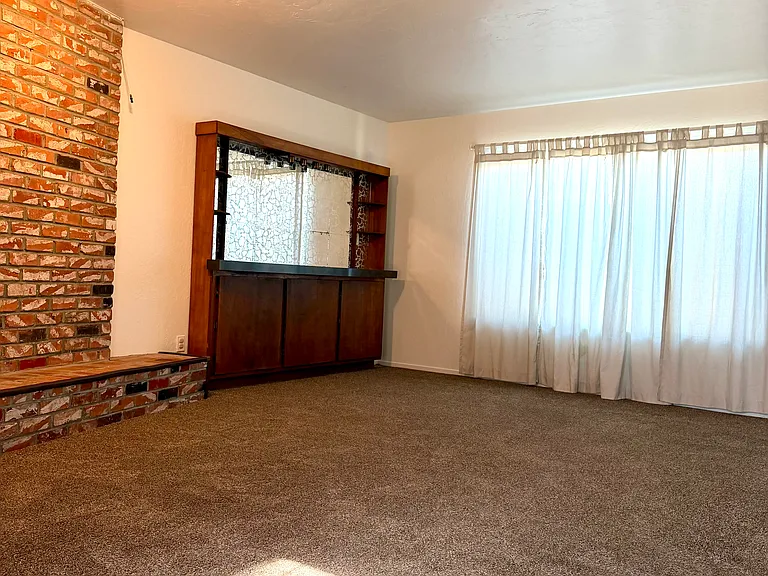 Family Room with custom built-in cabinets