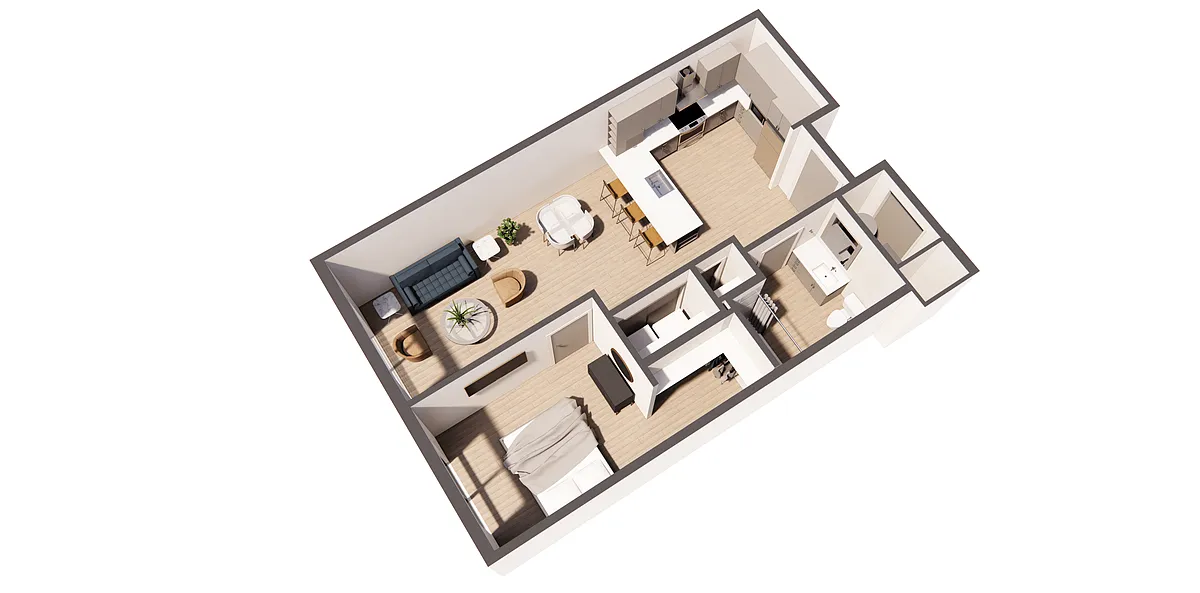 Floor plan Monet Juene - INCOME RESTRICTED
