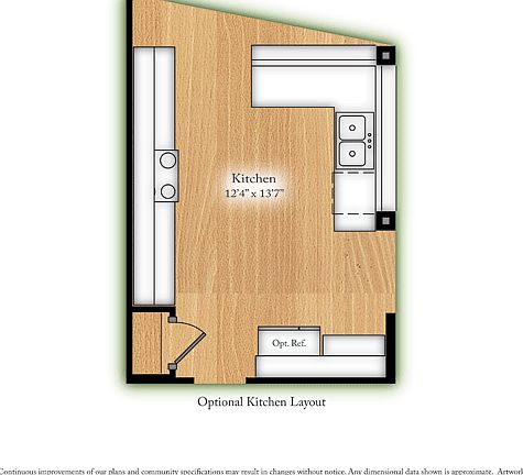 Optional Kitchen at Sagewood Langston West Layout