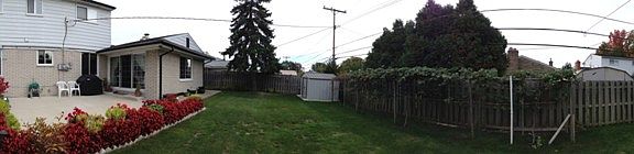 panorama pic of backyard