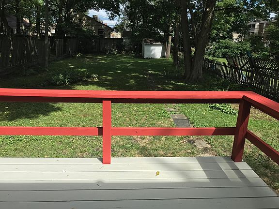 back porch and the yard