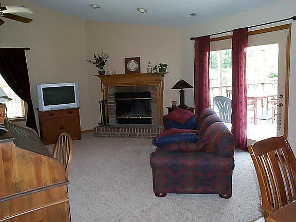 21x11 Family Room with corner fireplace
