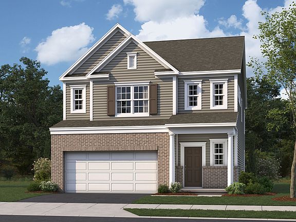 Westerville Elevation A with Brick