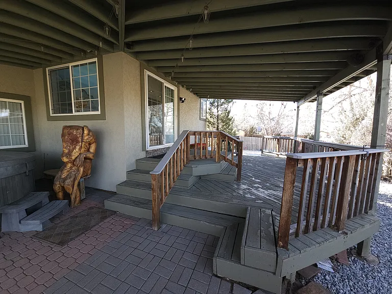 Large covered deck