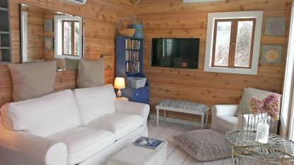 Pool house sitting area