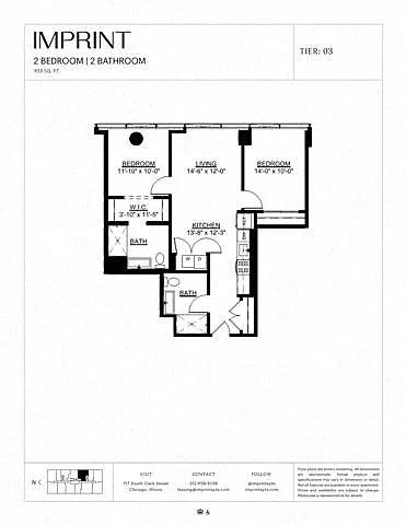 Floor plan Two Bedroom A