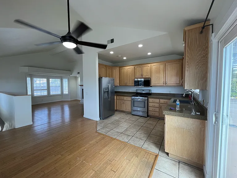 Kitchen and Living Room. Balcony #1 just off to the right