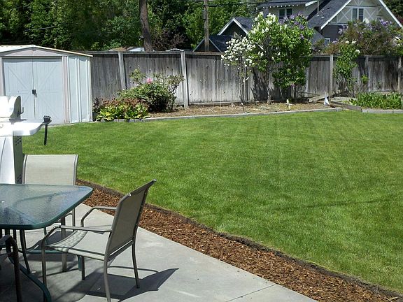 Large concrete back patio