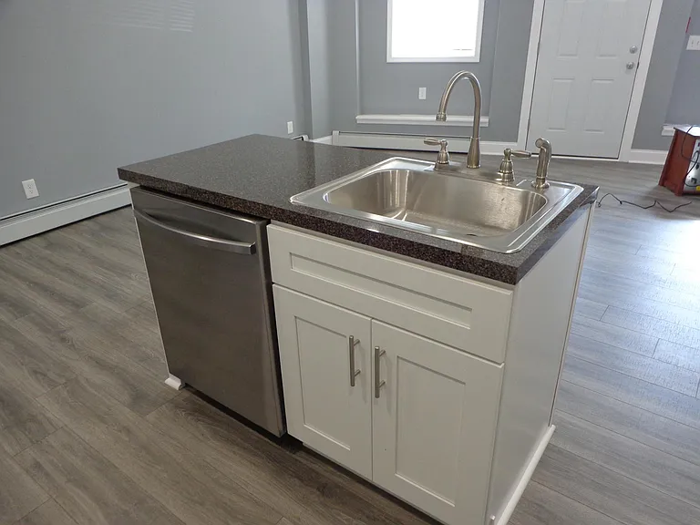 Island with dishwasher