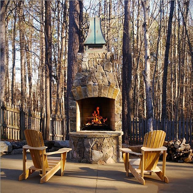 Charming Outdoor Fireplace