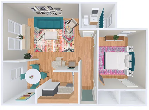 Floor plan 1bd/1b 12