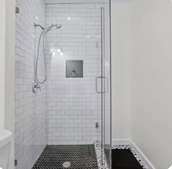 Guest Full bathroom 1 - Single vanity , Stand up shower , glass enclosure