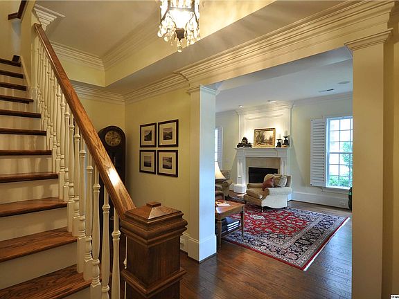 Foyer with hardwood floors