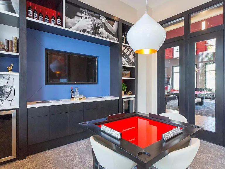 Resident lounge with game area