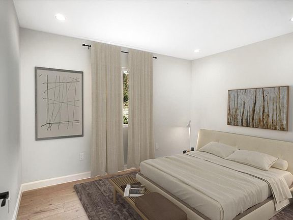Virtually staged main bedroom