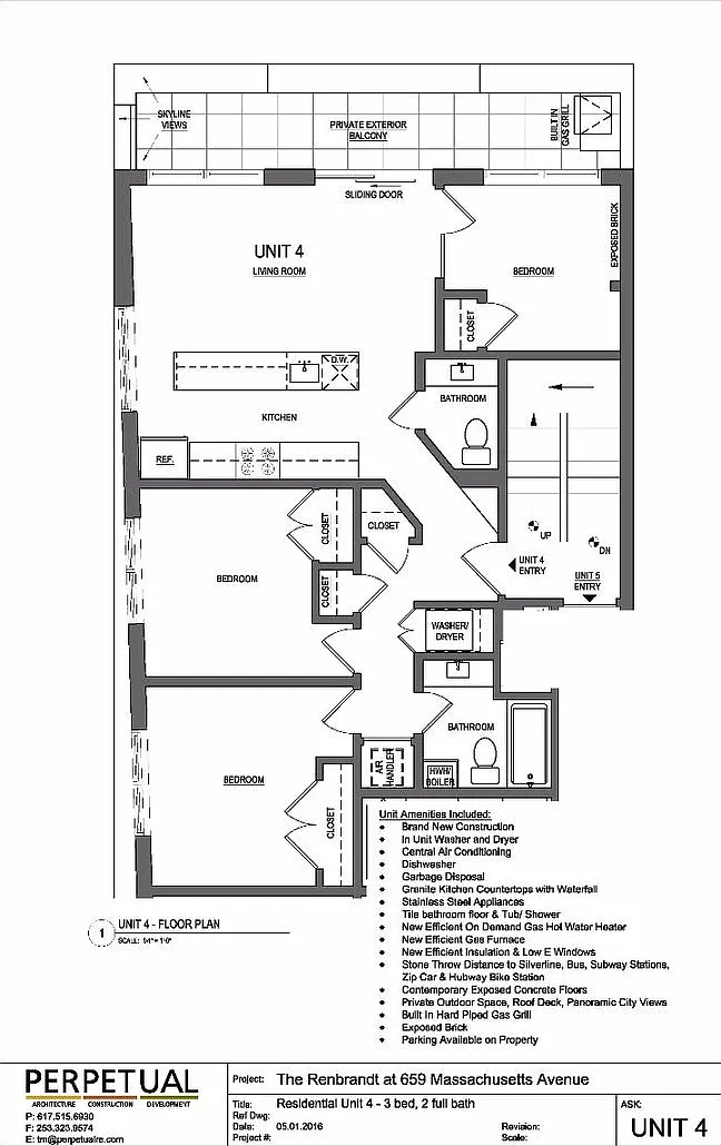 No Brokers Fee. Large Fully Renovated Unit in South End.. Central AC, In-Unit Washer and Dryer — Photo 4