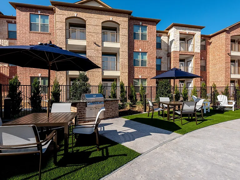 Grill and chill BBQ and fire pit entertaining space.