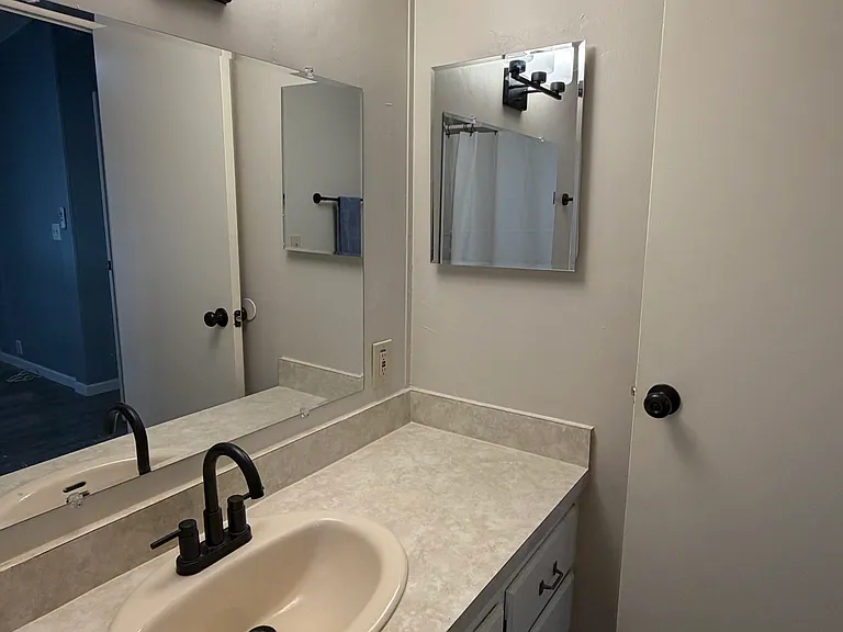 master bath with large linen closet