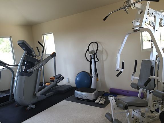 bedroom used as gym