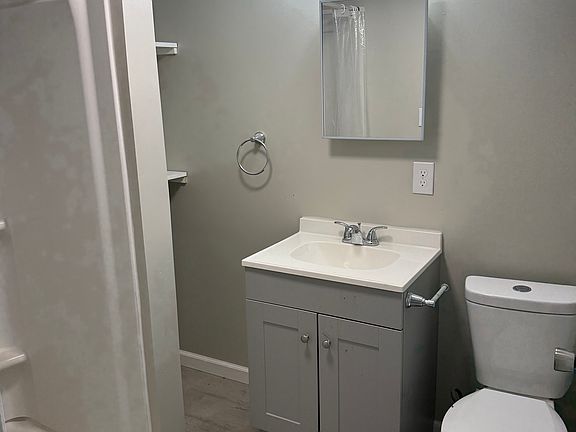 Bathroom with a standup shower