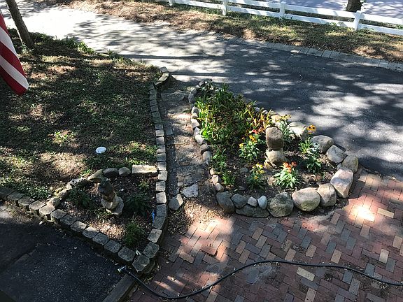 Driveway flower beds
