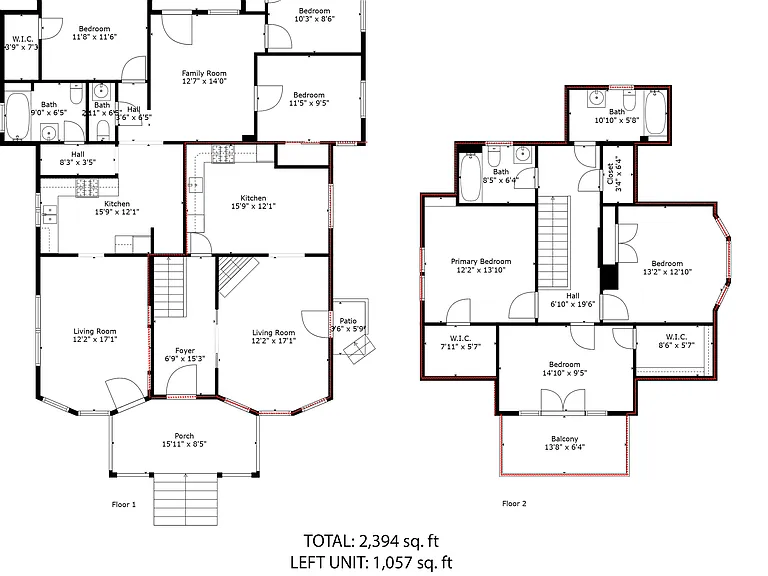 Upstairs is not applicable, this is the left unit.