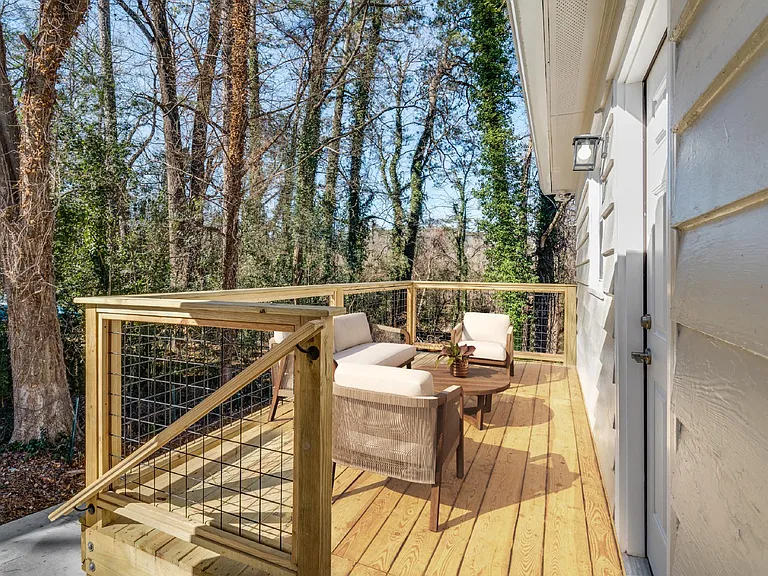 Deck with access from Kitchen and Master Bedroom