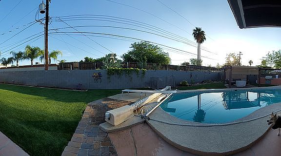 panorama of back yard