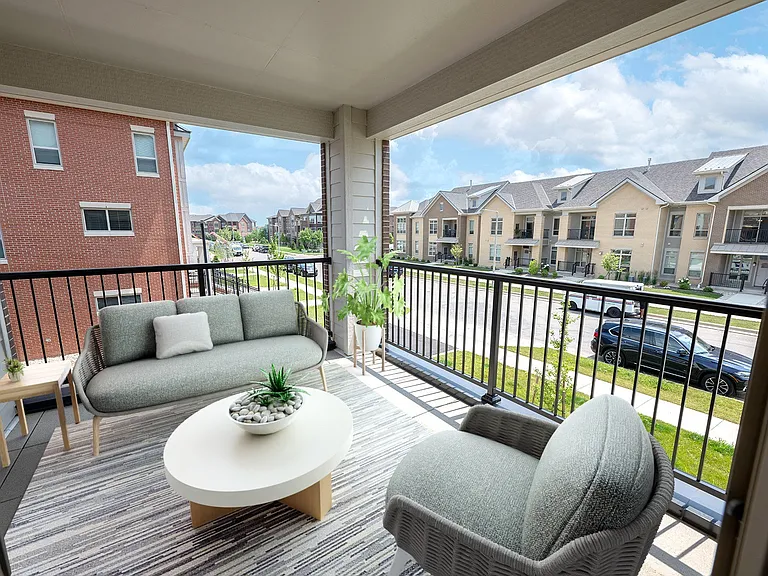 Row House balconies are extra large
