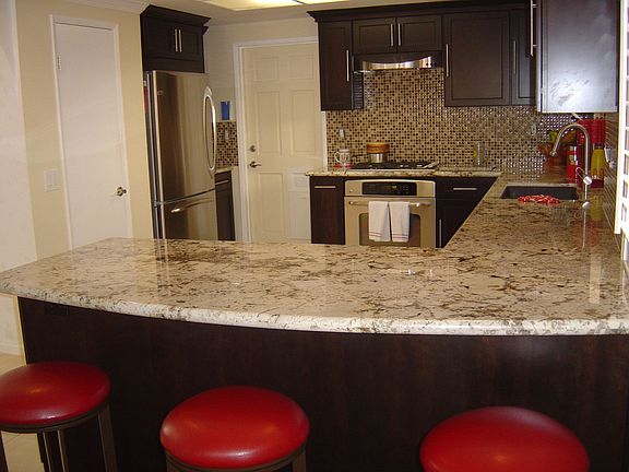 dark cherry designer cabinets