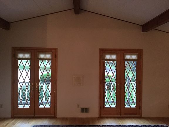 French doors to porch